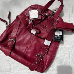 Tignanello Red leather backpack